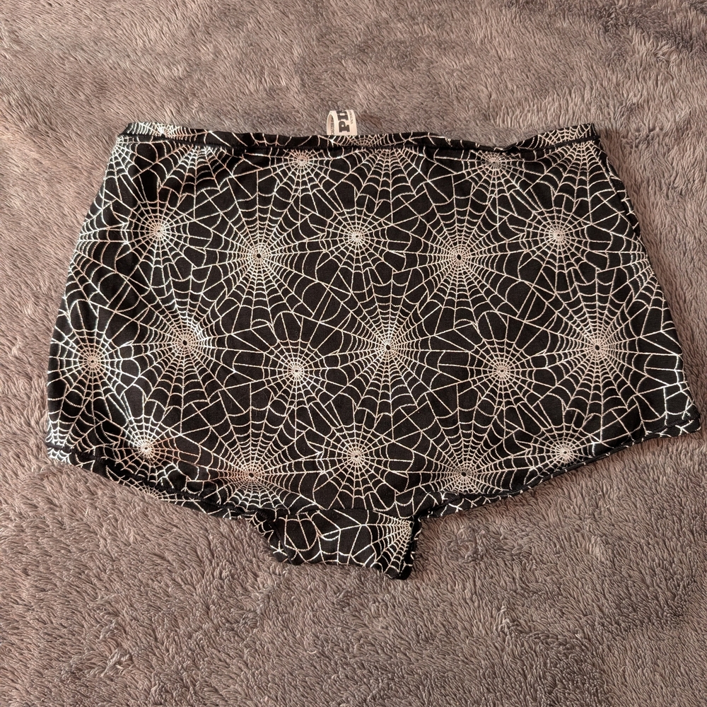 NWT Pink Victoria Secret Black Spider Web Boyshorts - Picture 3 of 4